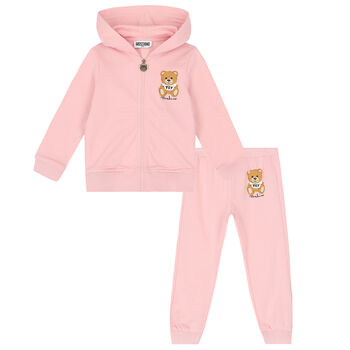 Pink Teddy Logo Tracksuit