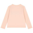 Girls Pink Logo Long Sleeve Top, 1, hi-res