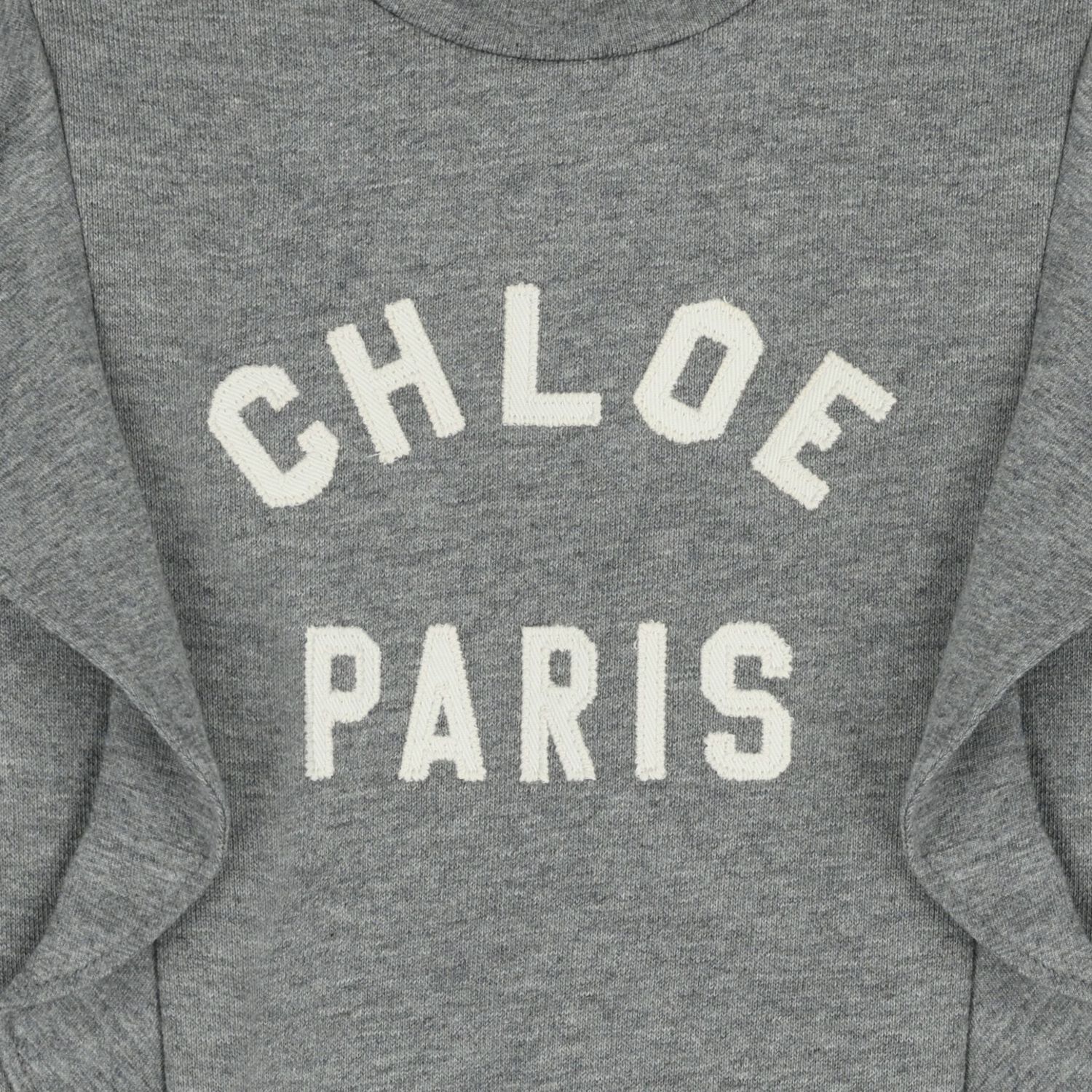 Younger Girls Grey Logo Ruffle Sweatshirt, 1, hi-res