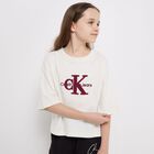 Girls Ivory Logo T-Shirt, 2, hi-res