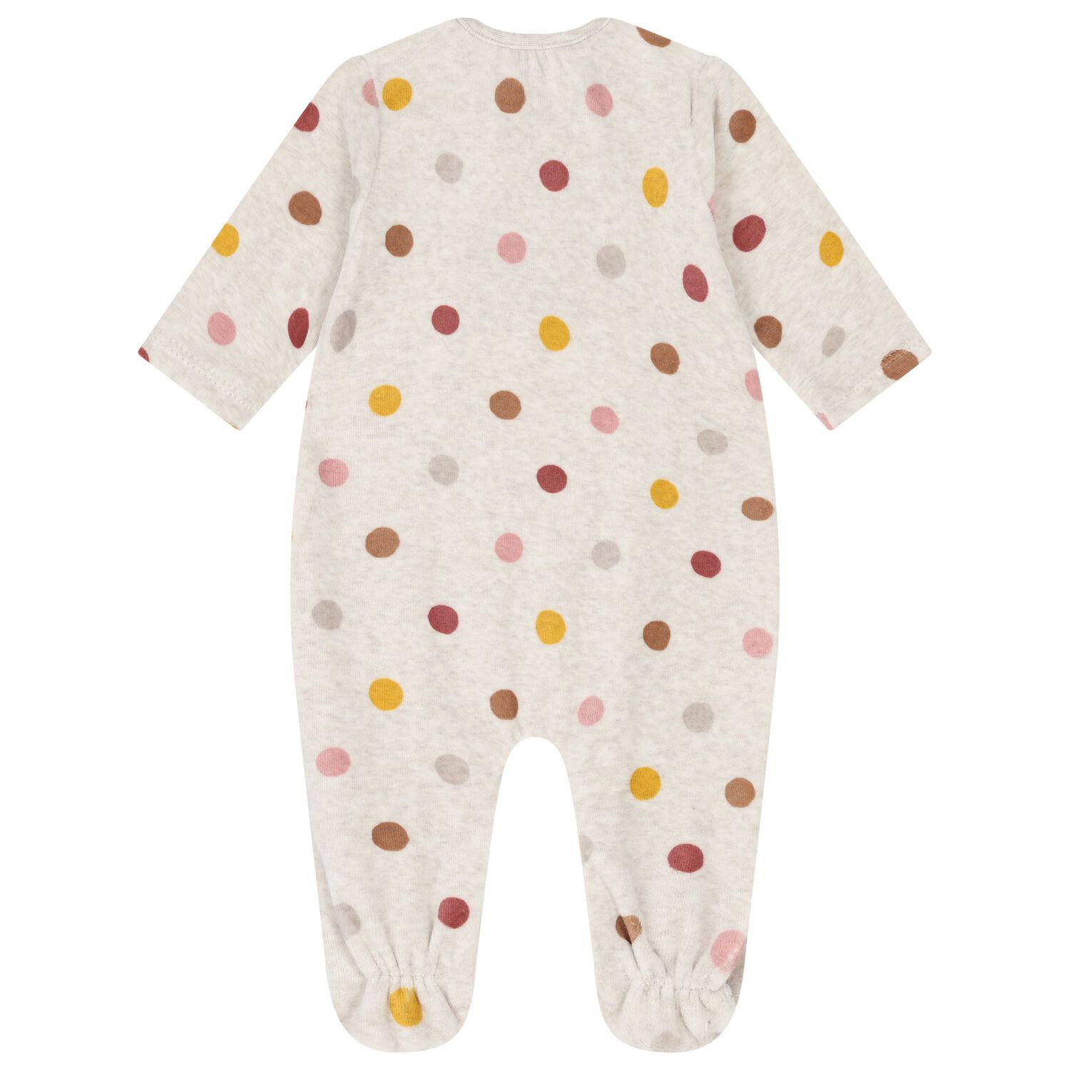 Baby Girls Grey Teddy Bear Logo Babygrow, 1, hi-res