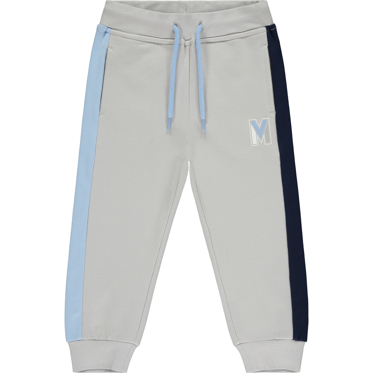 Boys Grey & Blue Logo Tracksuit, 1, hi-res