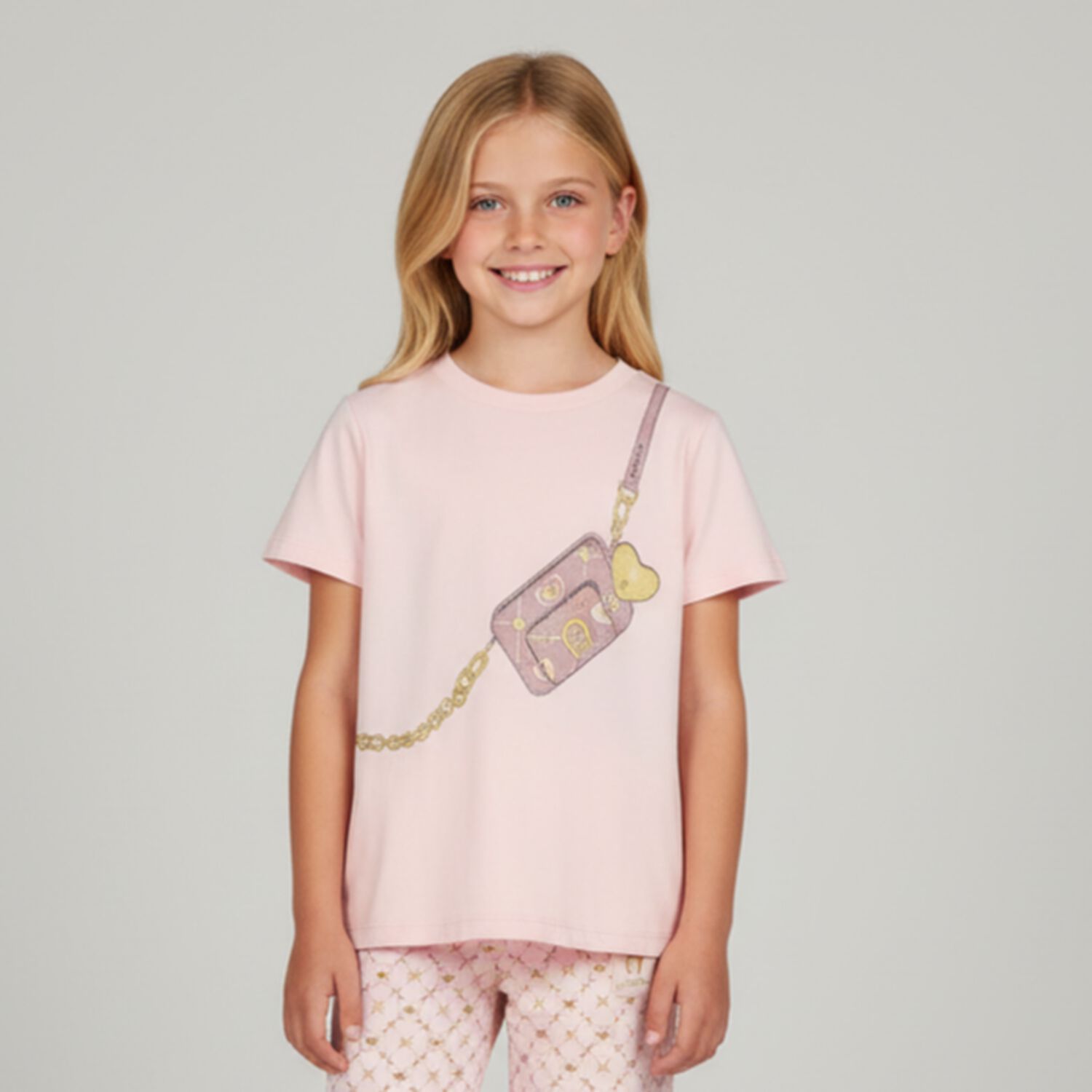 Girls Pink Bag T-Shirt, 2, hi-res