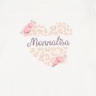 Girls Ivory & Beige Leopard Rose Logo Leggings Set, 1, hi-res