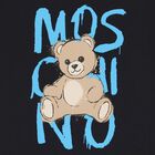 Boys Black Teddy Bear Logo T-Shirt, 1, hi-res