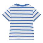 Baby Boys Blue Striped Polo Bear T-Shirt, 1, hi-res