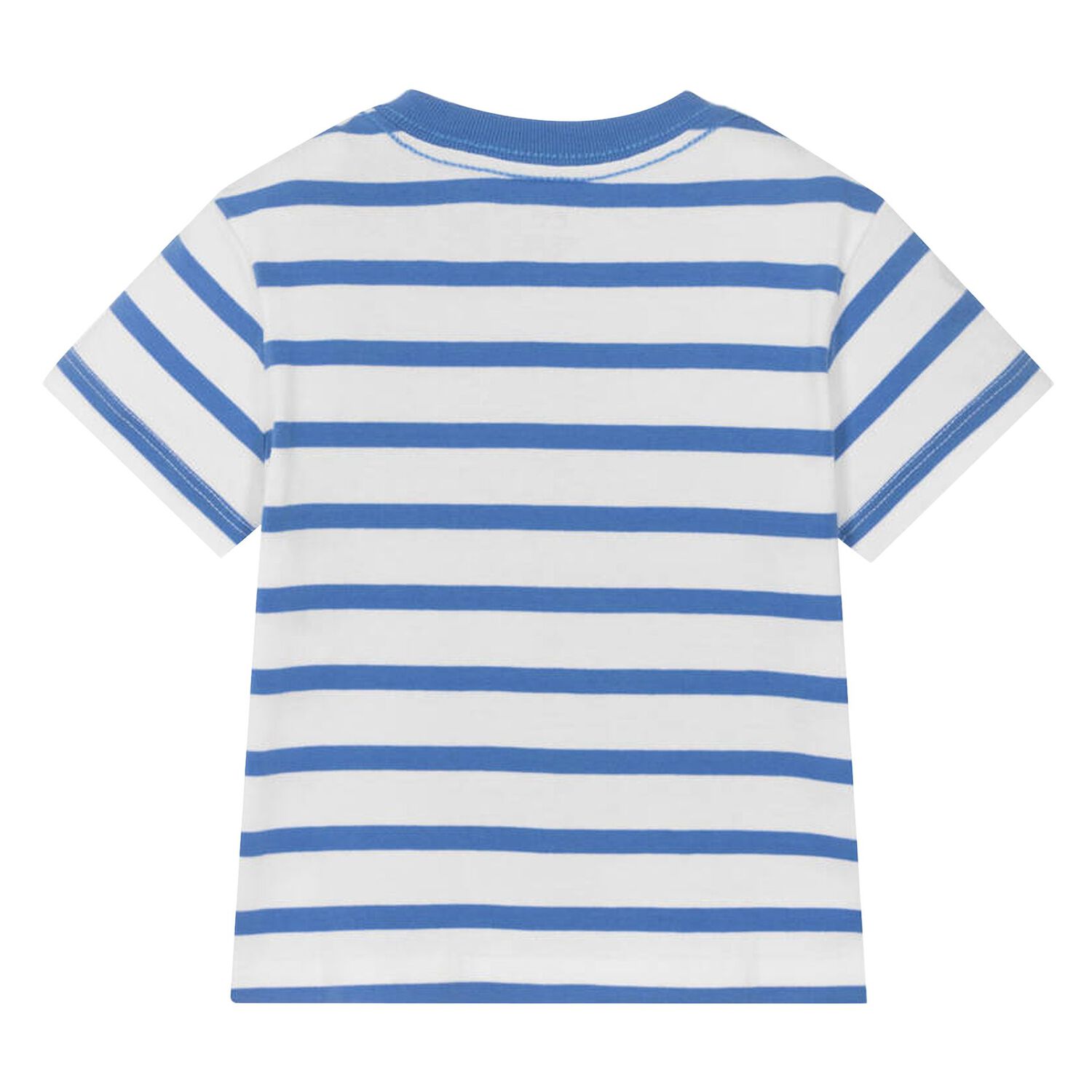 Baby Boys Blue Striped Polo Bear T-Shirt, 1, hi-res