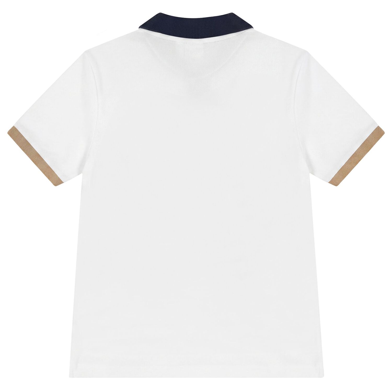 Boys White Logo Polo Shirt, 1, hi-res