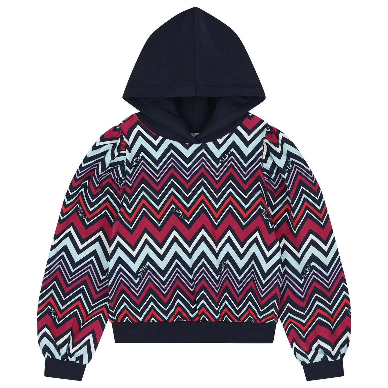 Girls Multi-Coloured Zig Zag Tracksuit, 1, hi-res