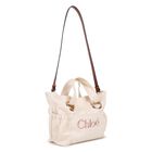 Girls Mini Me Beige Logo Tote Bag, 1, hi-res