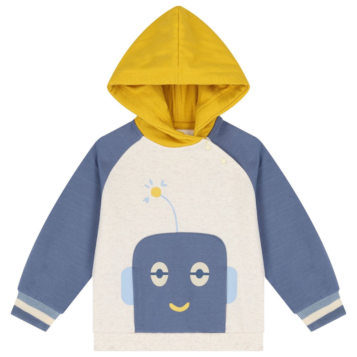 Younger Boys Ivory, Blue & Yellow 3-Piece Tracksuit, 1, hi-res image number null