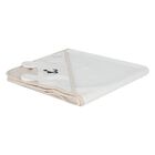 White & Beige Logo Hooded Baby Towel, 1, hi-res