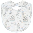 Baby Boys Blue & White Carousel Babygrow Gift Set (3 Piece), 1, hi-res