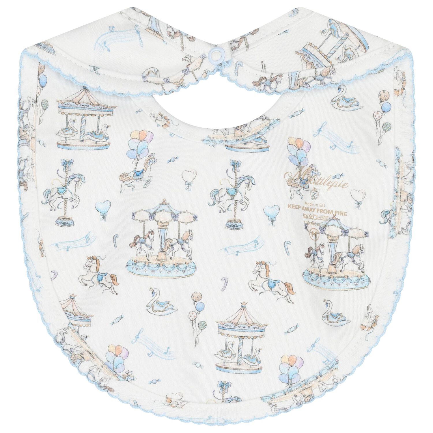 Baby Boys Blue & White Carousel Babygrow Gift Set (3 Piece), 1, hi-res image number null
