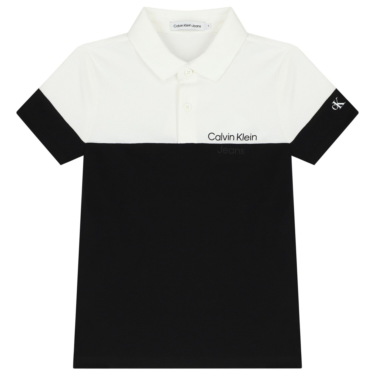Boys White & Black Logo Polo Shirt, 1, hi-res image number null