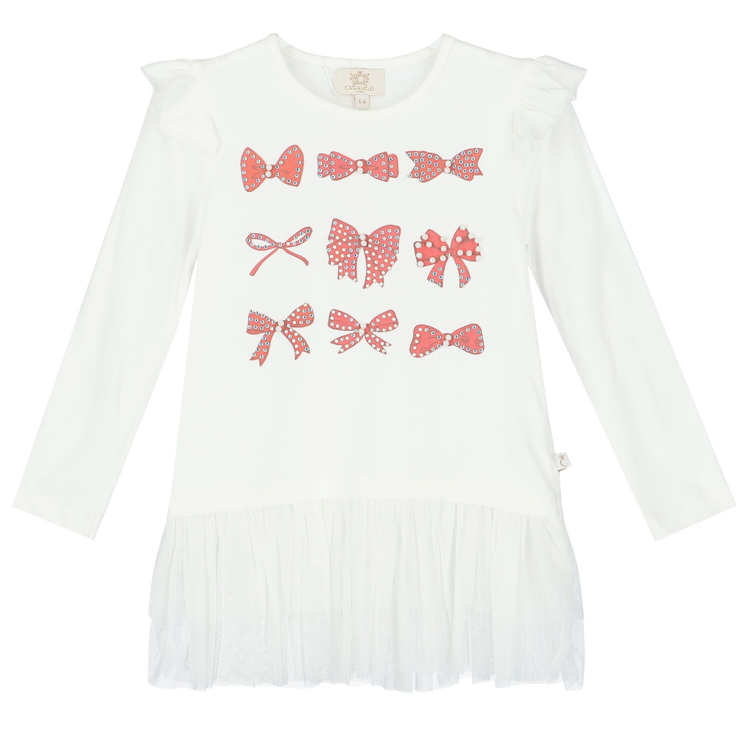 Girls Ivory & Red Leggings Set, 1, hi-res