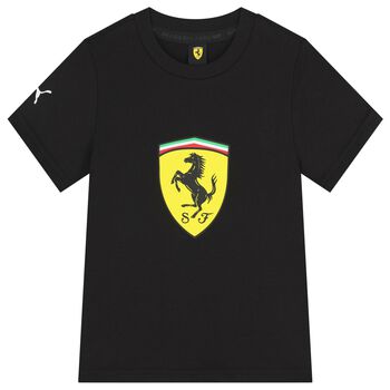Black Ferrari Logo T-Shirt