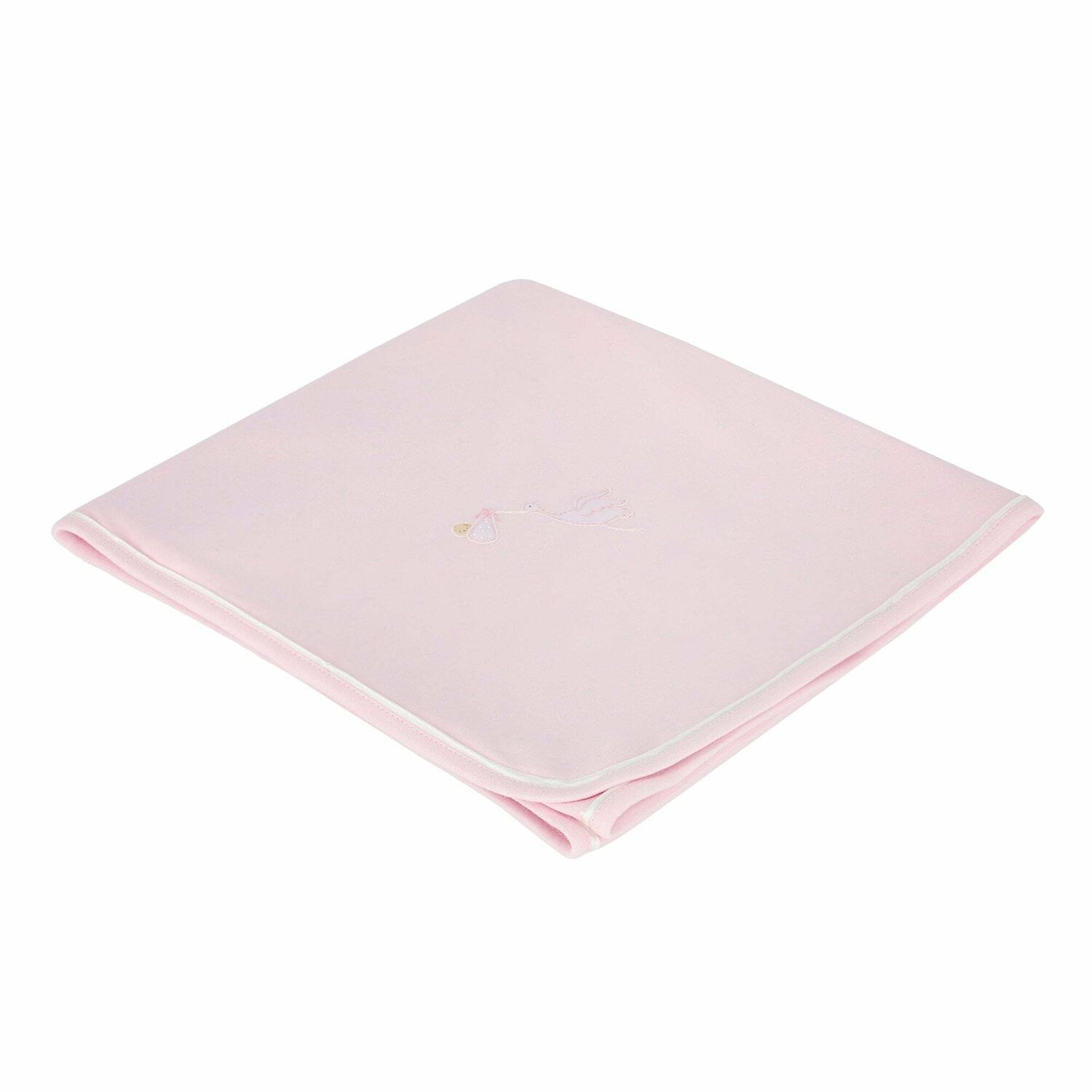 Baby Girls Pink Polka Dot Blanket, 1, hi-res