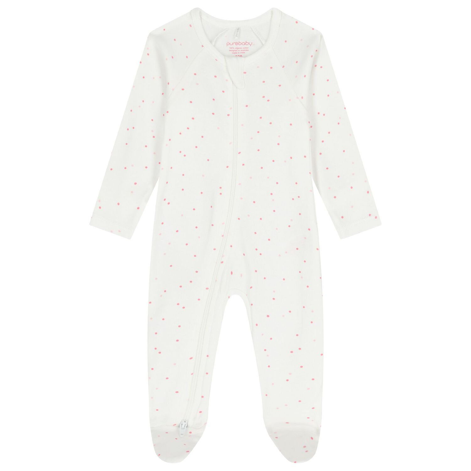 Baby Girls White & Pink Babygrows ( 2 Pack ), 4, hi-res image number null