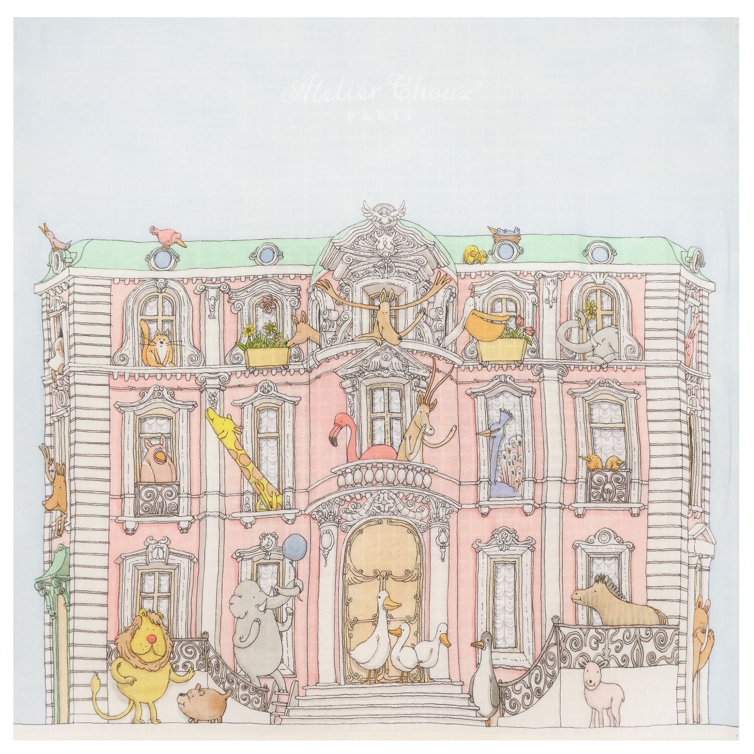 Baby Girls White & Pink Signature Carrés Gift Set, 1, hi-res