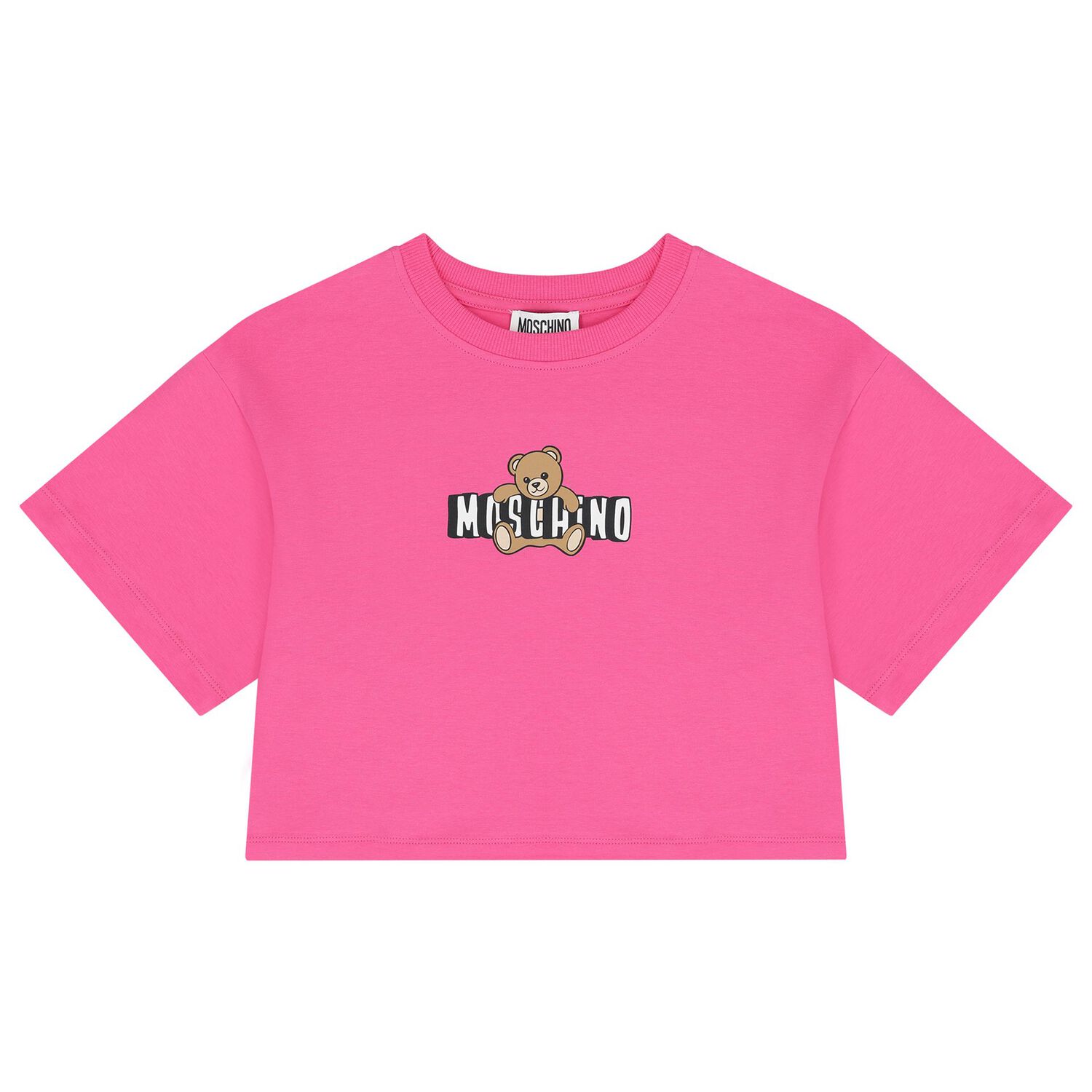 Girls Pink Teddy Bear Logo Shorts Set, 1, hi-res