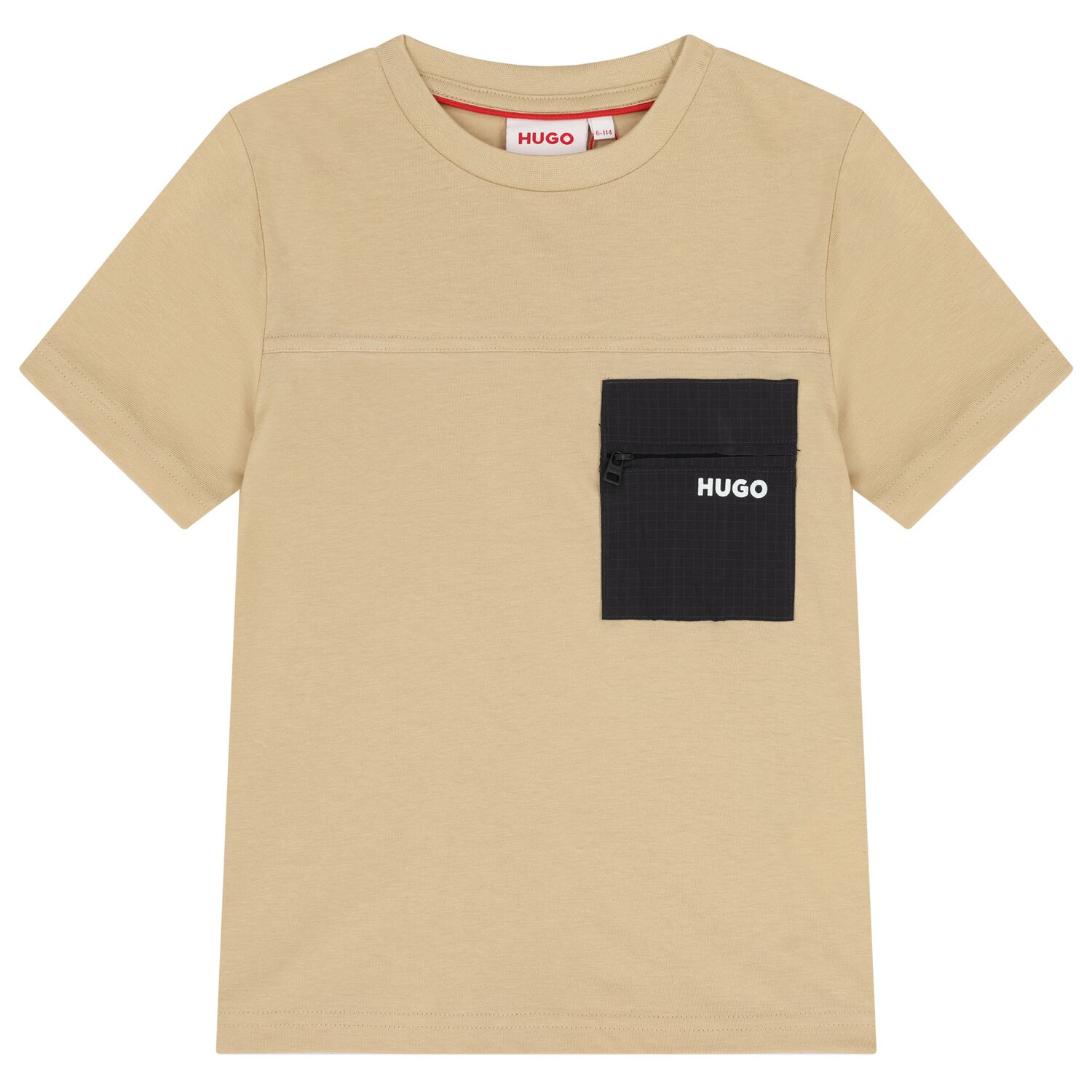 Boys Beige Logo T-Shirt, 2, hi-res
