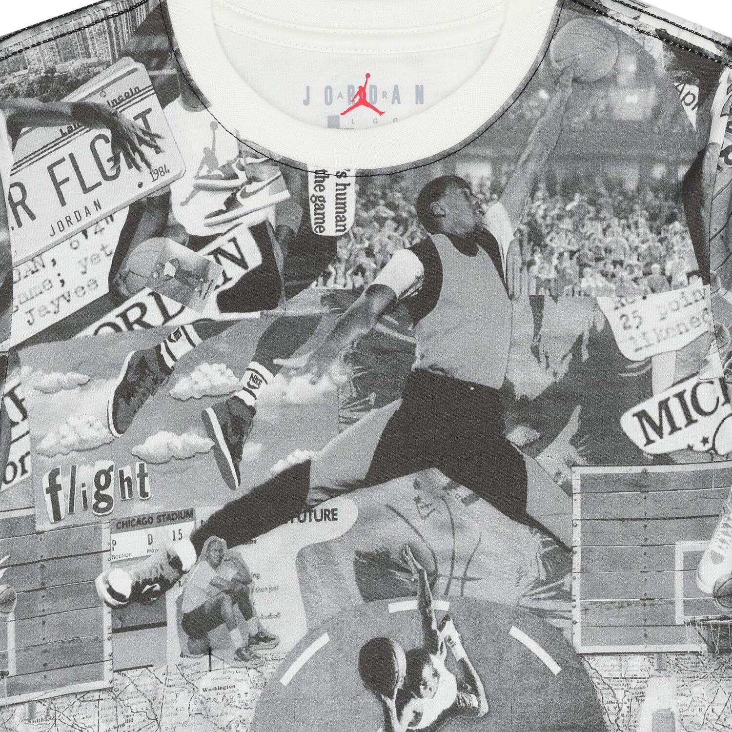 Grey Jordan Brooklyn Collage T-Shirt, 1, hi-res image number null