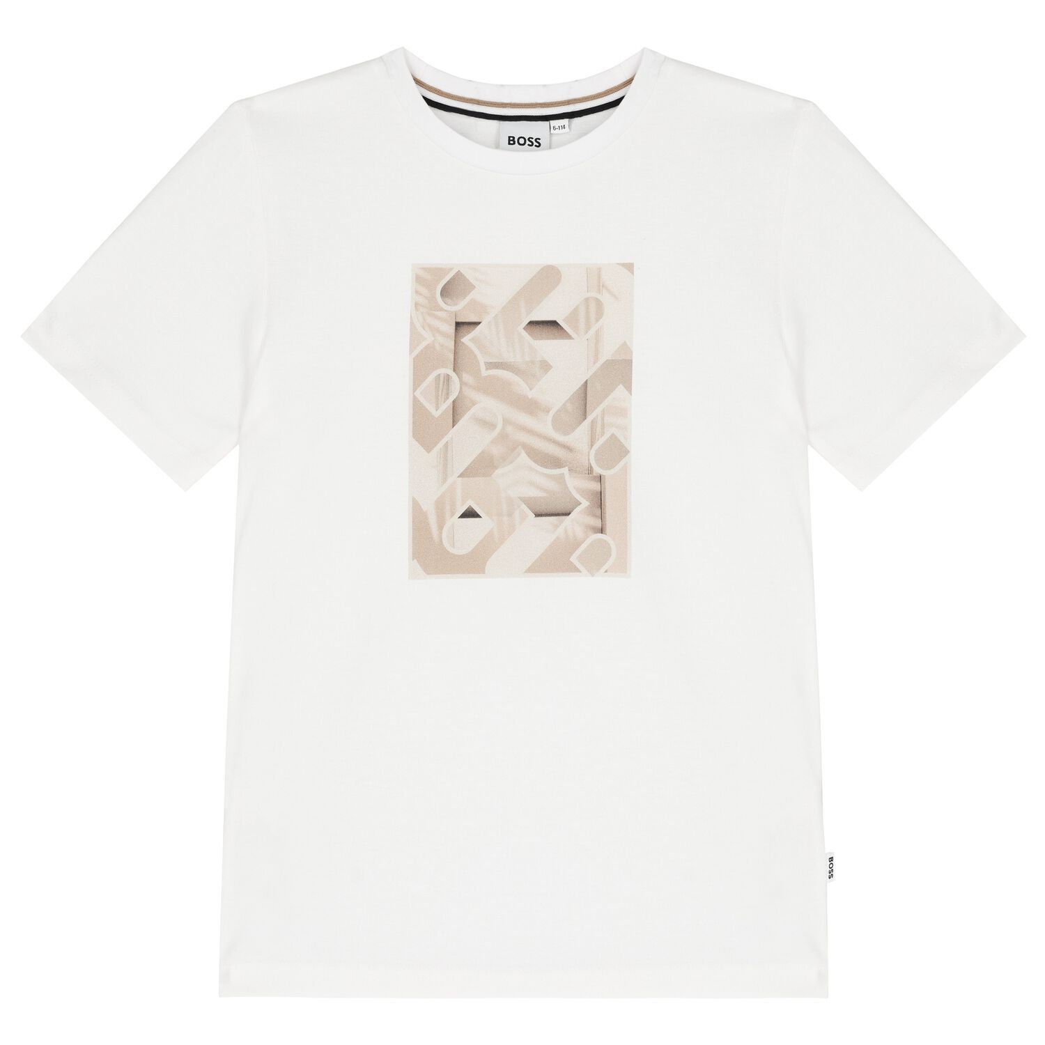 Boys White Logo T-Shirt, 1, hi-res