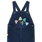 Baby Boys Yellow & Blue Denim Dungaree Set, 1, hi-res