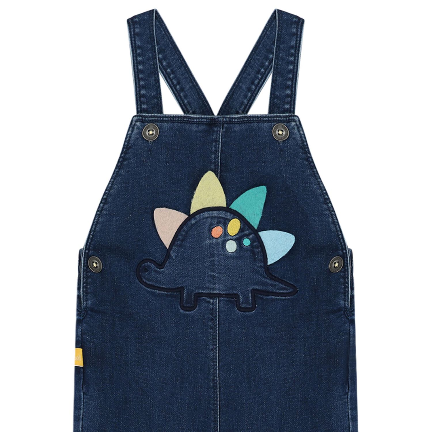 Baby Boys Yellow & Blue Denim Dungaree Set, 1, hi-res