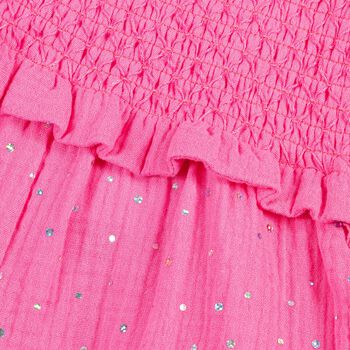 Girls Pink Sequin Playsuit