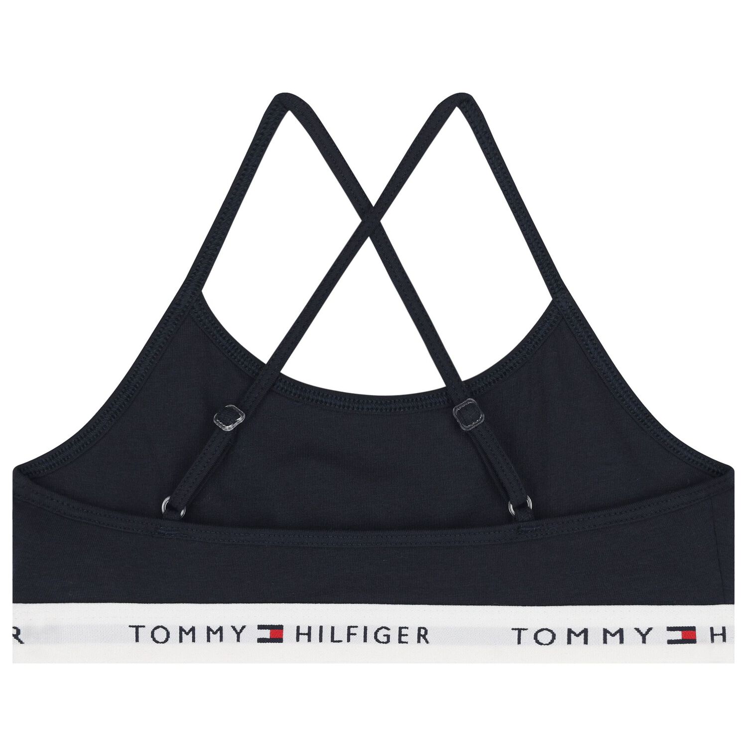 Girls Navy & White Logo Bra Tops (2-Pack) , 1, hi-res