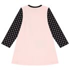 Girls Black & Pink Logo Dress, 1, hi-res