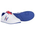 Boys White Logo Trainers, 1, hi-res
