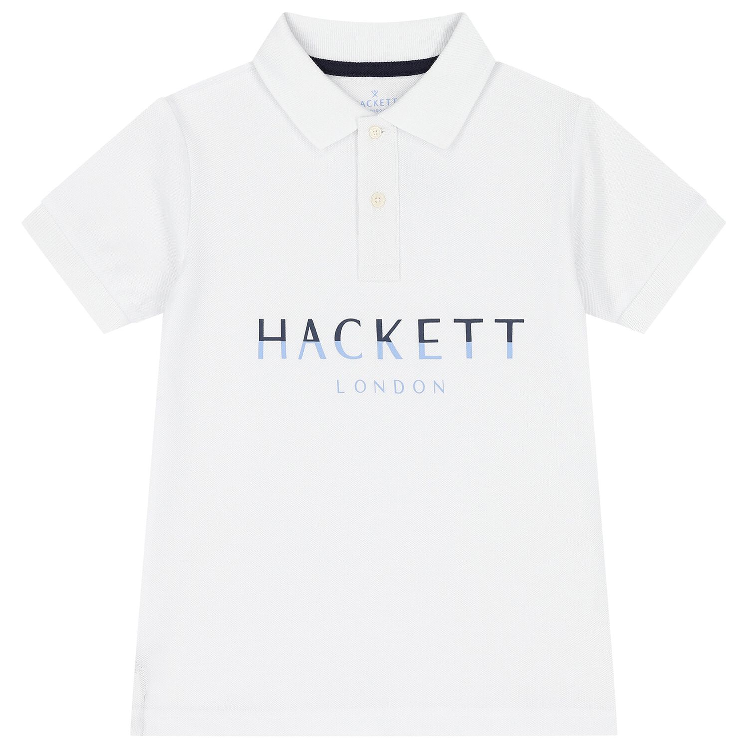 Boys White Logo Polo Shirt, 3, hi-res image number null