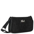 Girls Black Embellished Logo Handbag, 1, hi-res