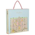 Baby Boys Ivory & Blue Carousel Carr&eacute; Swaddle & Bib Gift Set, 1, hi-res