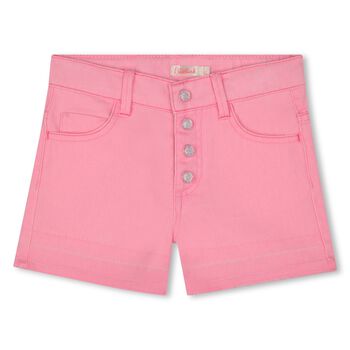 Girls Pink Denim Shorts