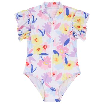 Girls Multi-Coloured Floral Swimsuit