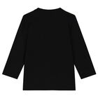 Younger Boys Black Logo Long Sleeve Top, 1, hi-res