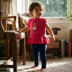 Baby Girls Pink & Navy Blue Polo Bear Leggings Set, 1, hi-res