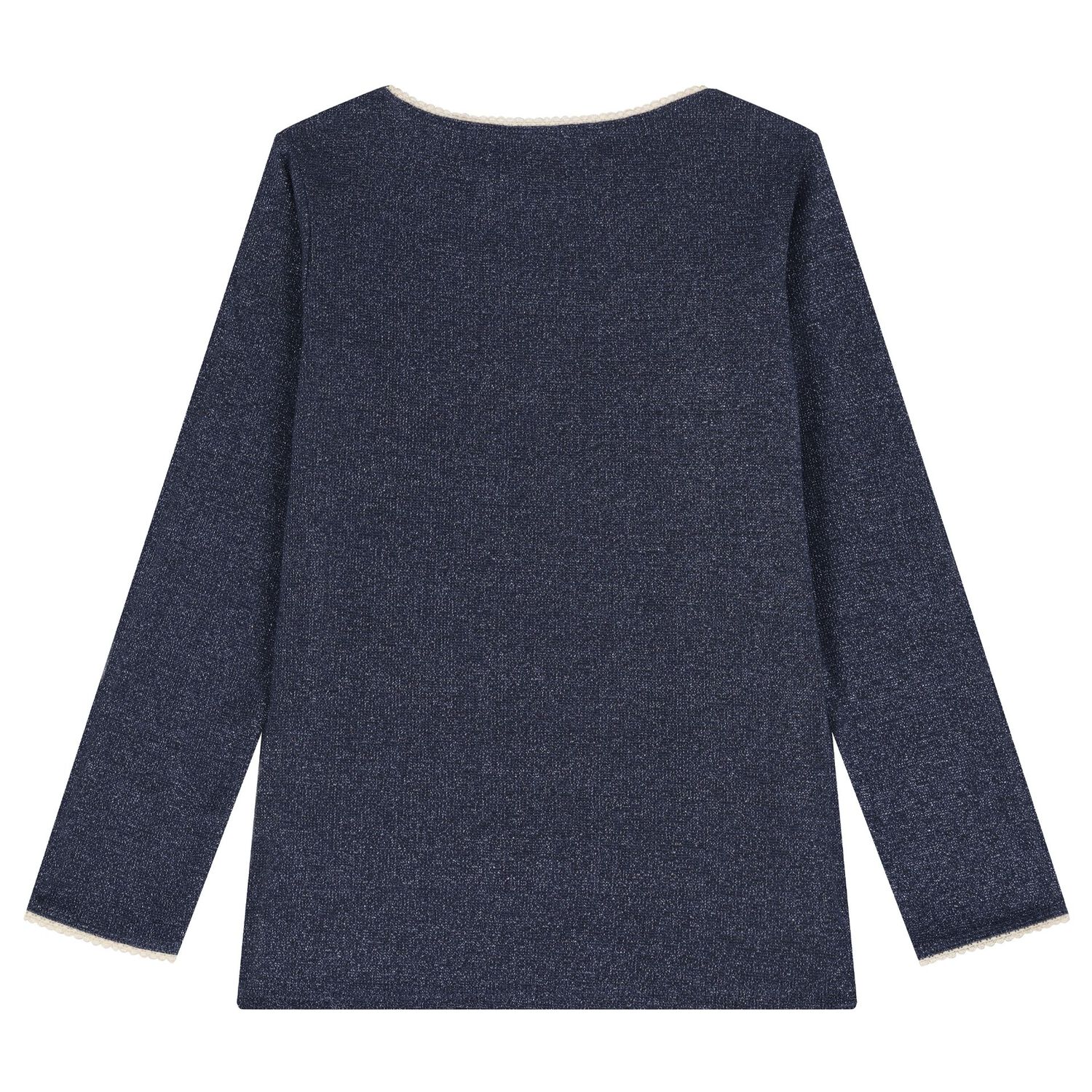 Girls Navy Blue Cherry Long Sleeve top, 1, hi-res