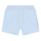 Baby Boys Blue Logo Shorts, 1, hi-res