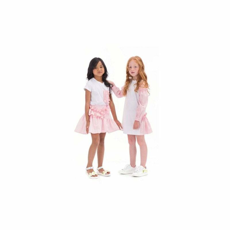 Girls White & Pink Top, 1, hi-res image number null