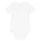 Baby Boys White Logo Bodysuit, 1, hi-res