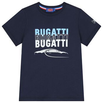Boys Navy Blue Logo T-Shirt