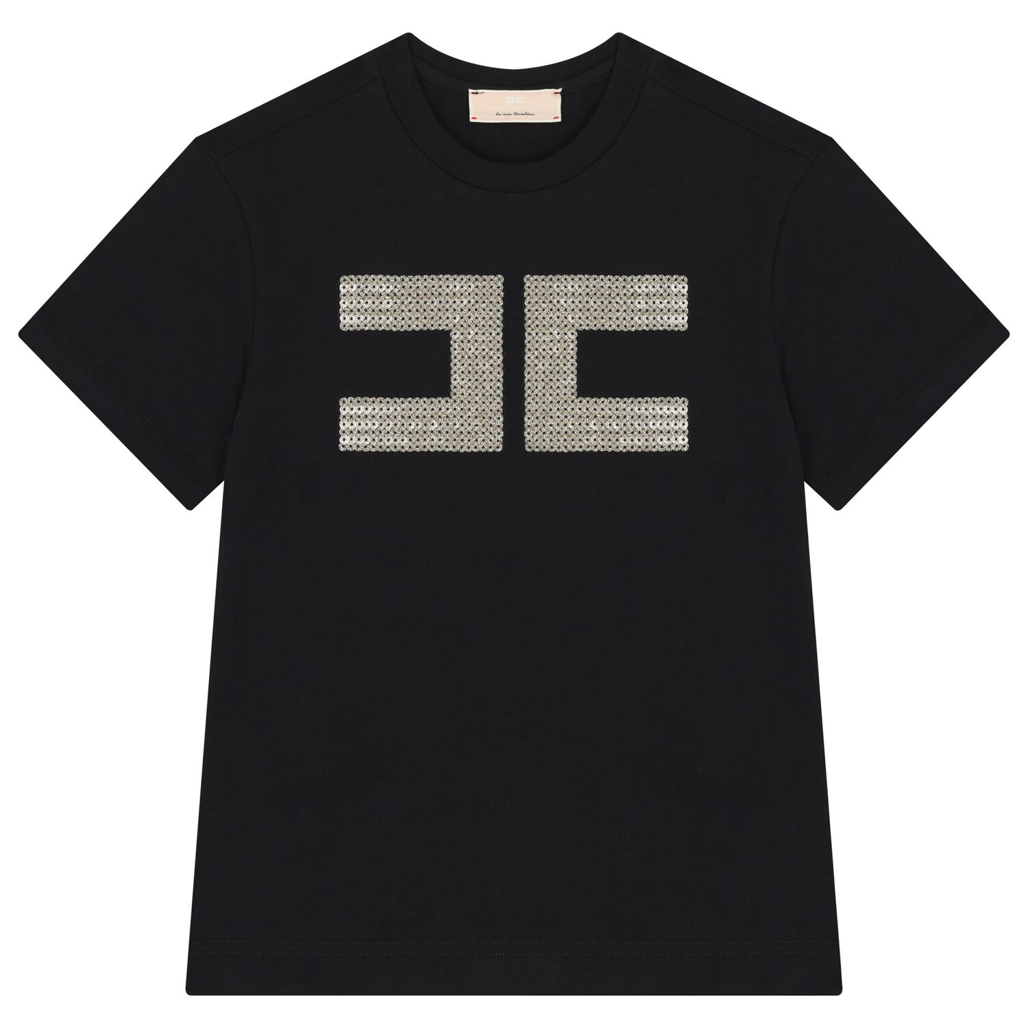 Girls Black Logo T-Shirt, 1, hi-res