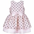 Girls Pink Spotted Dress, 1, hi-res