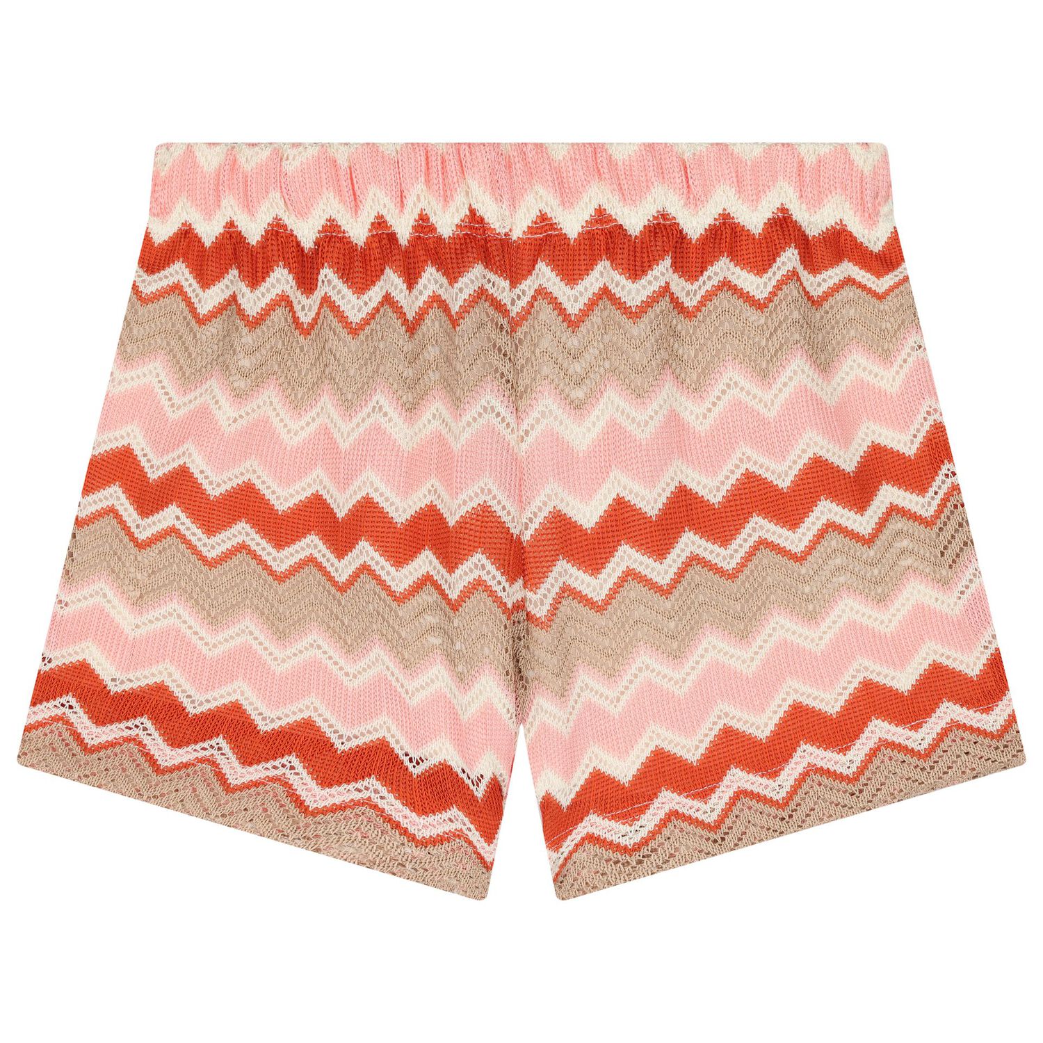Girls Pink Zigzag Shorts Set, 1, hi-res image number null