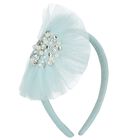 Girls Blue Tulle Headband, 1, hi-res